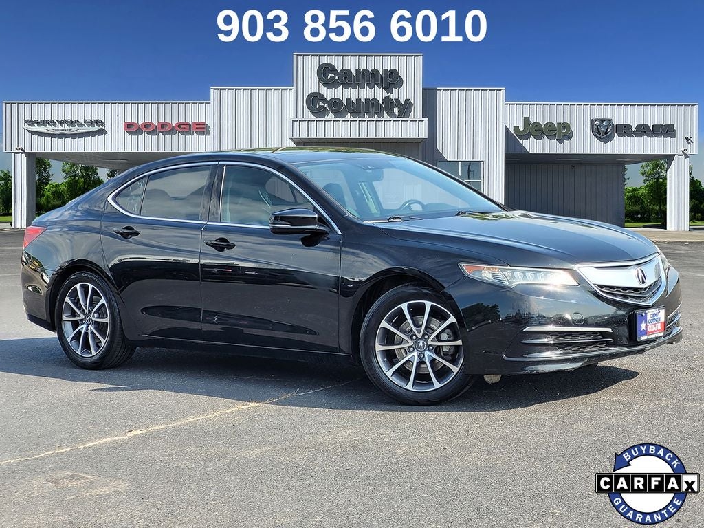 2017 Acura TLX 3.5L V6 w/Technology Package in Black — front three-quarter view