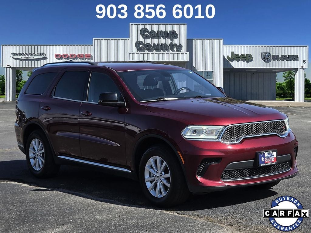 2023 Dodge Durango SXT in Octane Red Pearlcoat — front three-quarter view