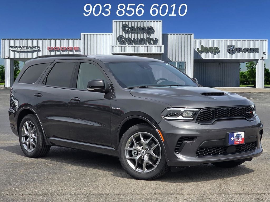 2026 Dodge Durango GT Premium HEMI V8 in Vapor Gray — front three-quarter view