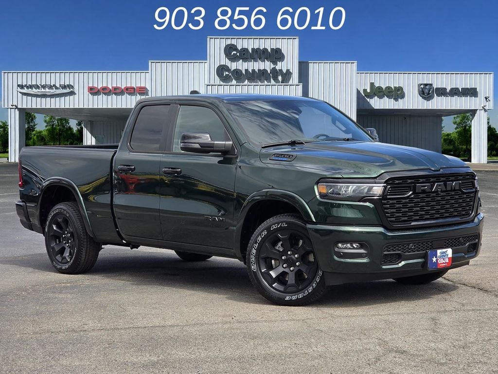 2026 RAM 1500 Big Horn/Lone Star in Serrano Green Metallic — front three-quarter view