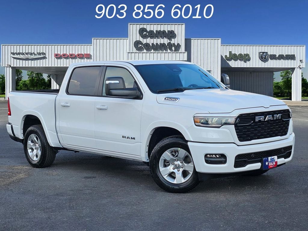 2026 RAM 1500 Big Horn/Lone Star in Bright White Clearcoat — front three-quarter view