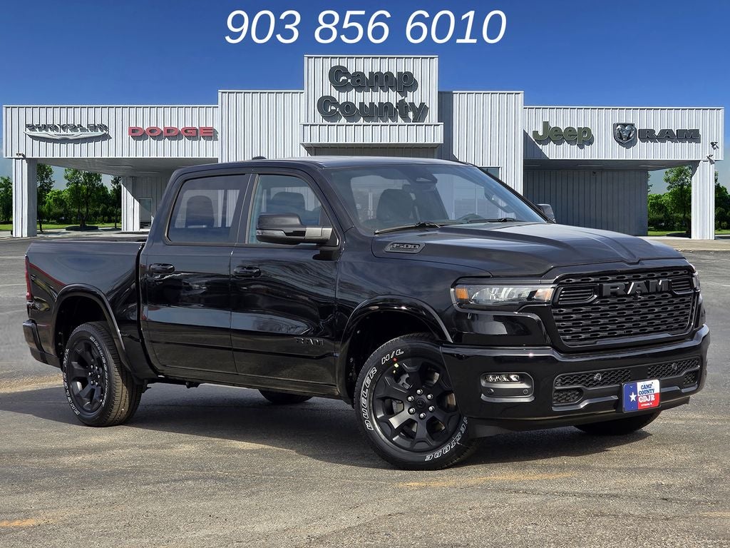 2026 RAM 1500 Big Horn/Lone Star in Diamond Black Crystal Pearlcoat — front three-quarter view
