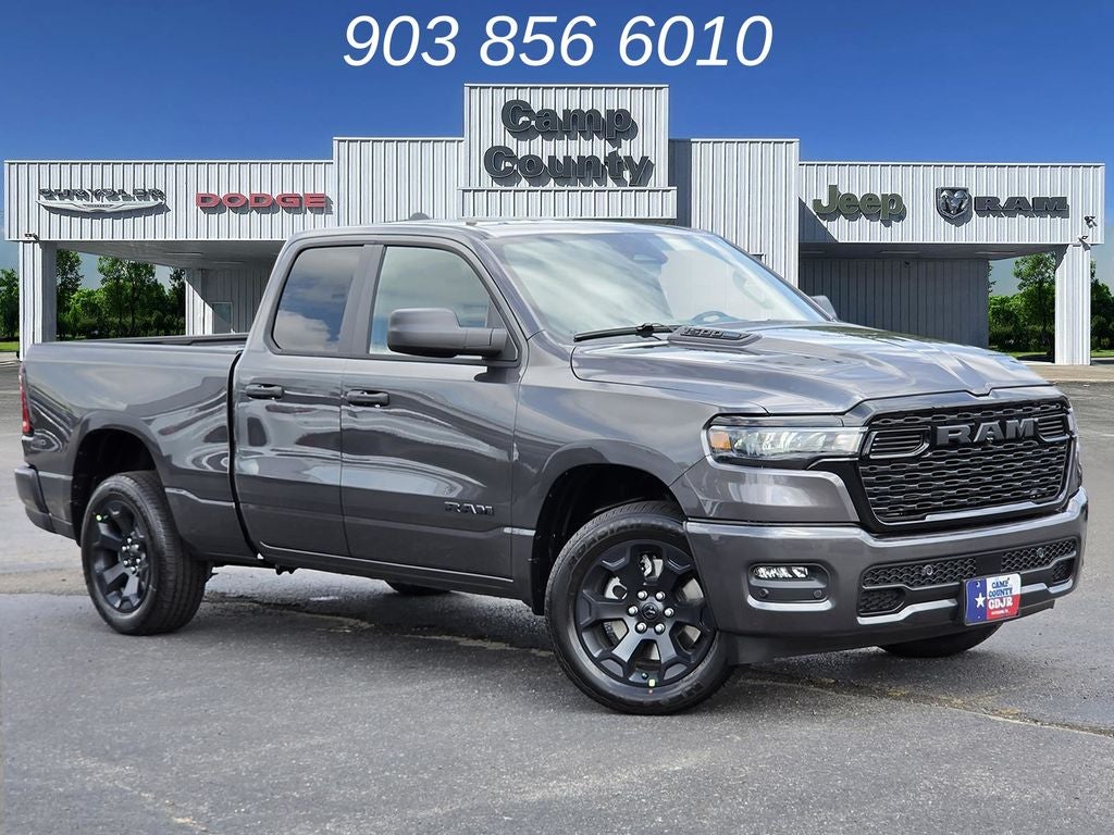 2026 RAM 1500 Express in Granite Crystal Metallic Clearcoat — front three-quarter view