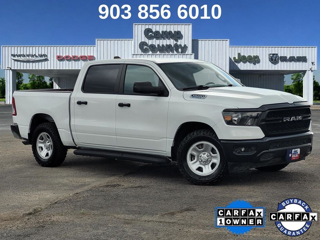 2024 RAM 1500 Tradesman in Bright White Clearcoat — front three-quarter view