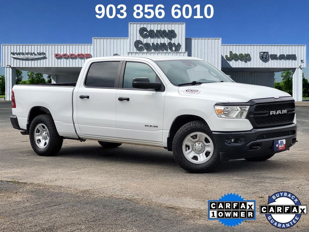 2022 RAM 1500 Tradesman in Bright White Clearcoat — front three-quarter view