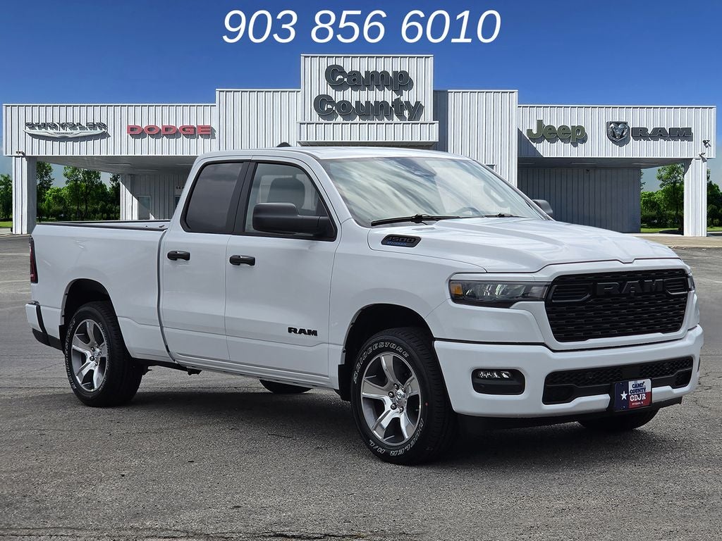 2026 RAM 1500 Express in Bright White Clearcoat — front three-quarter view