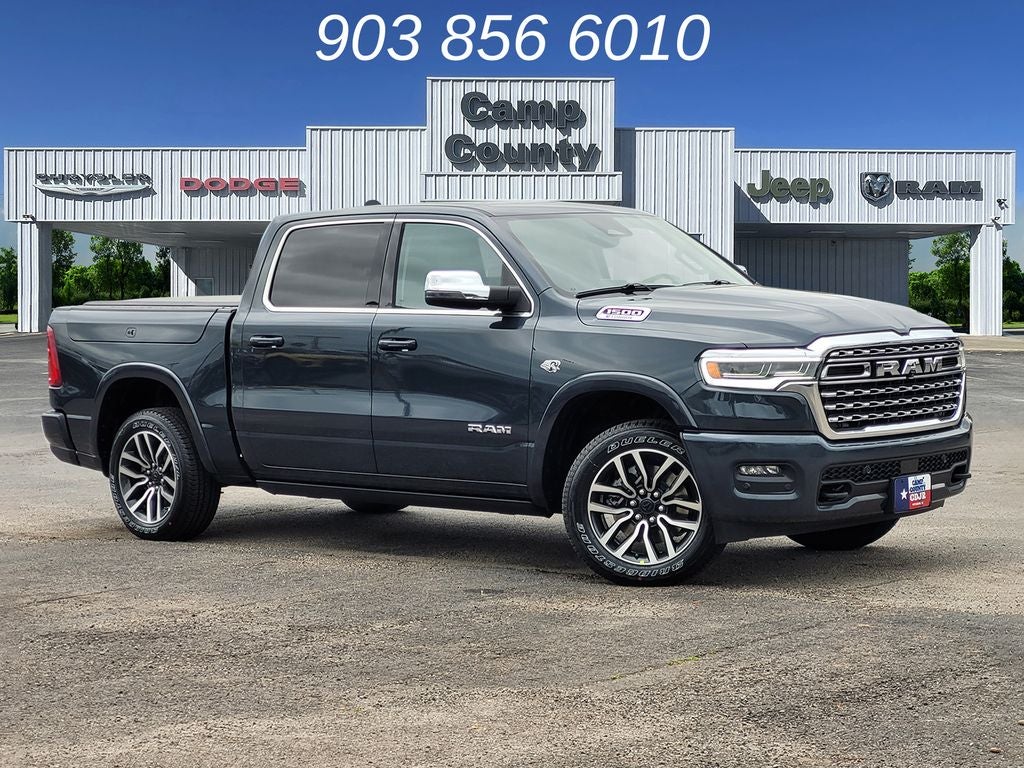 2026 RAM 1500 Limited in Forged Blue Metallic — front three-quarter view