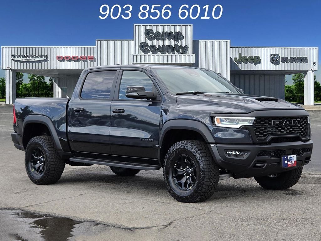 2026 RAM 1500 RHO in Forged Blue Metallic — front three-quarter view