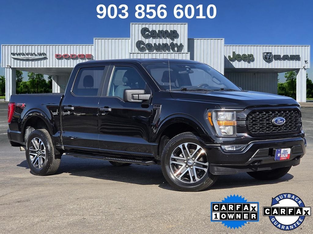 2023 Ford F-150 XL in Black Metallic — front three-quarter view