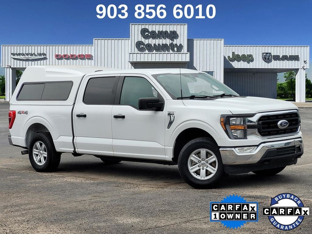 2023 Ford F-150 XLT in Oxford White — front three-quarter view