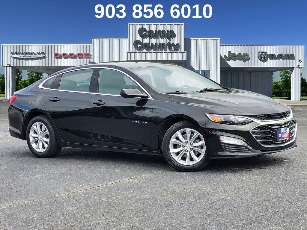 2025 Chevrolet Malibu LT 1LT in Mosaic Black Metallic — front three-quarter view