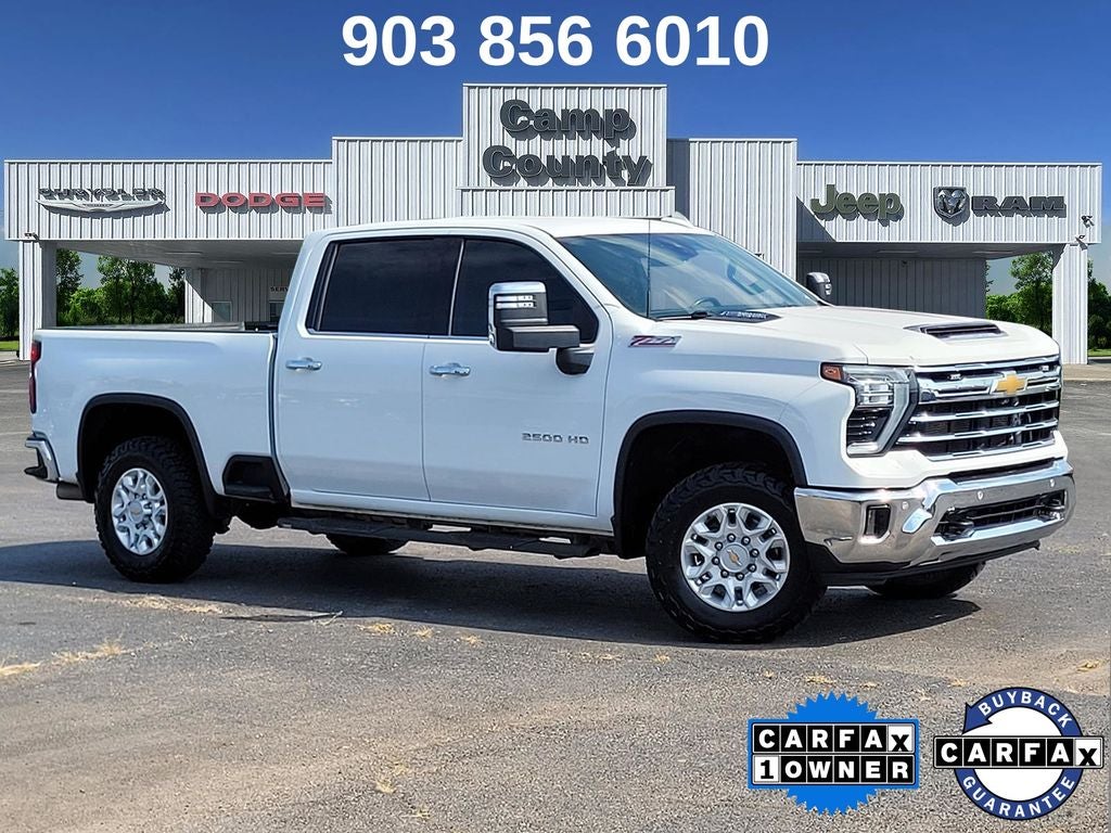 2024 Chevrolet Silverado 2500HD LTZ in Summit White — front three-quarter view