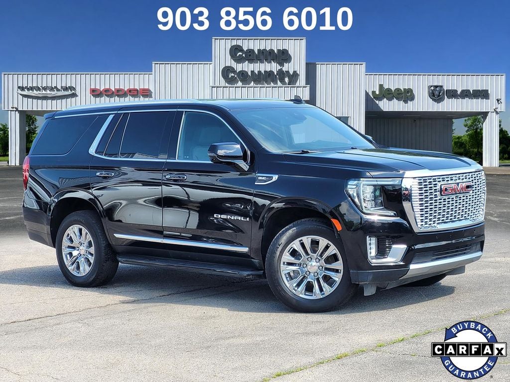 2023 GMC Yukon Denali in Onyx Black — front three-quarter view