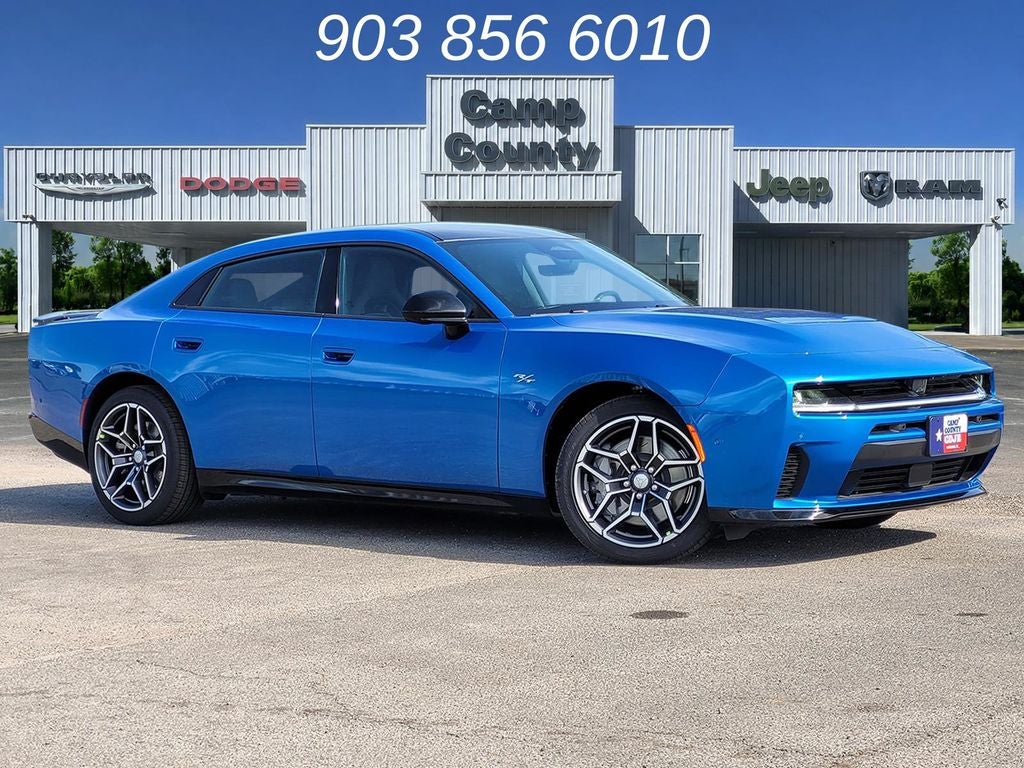 2026 Dodge Charger R/T Plus in Bludicrous — front three-quarter view