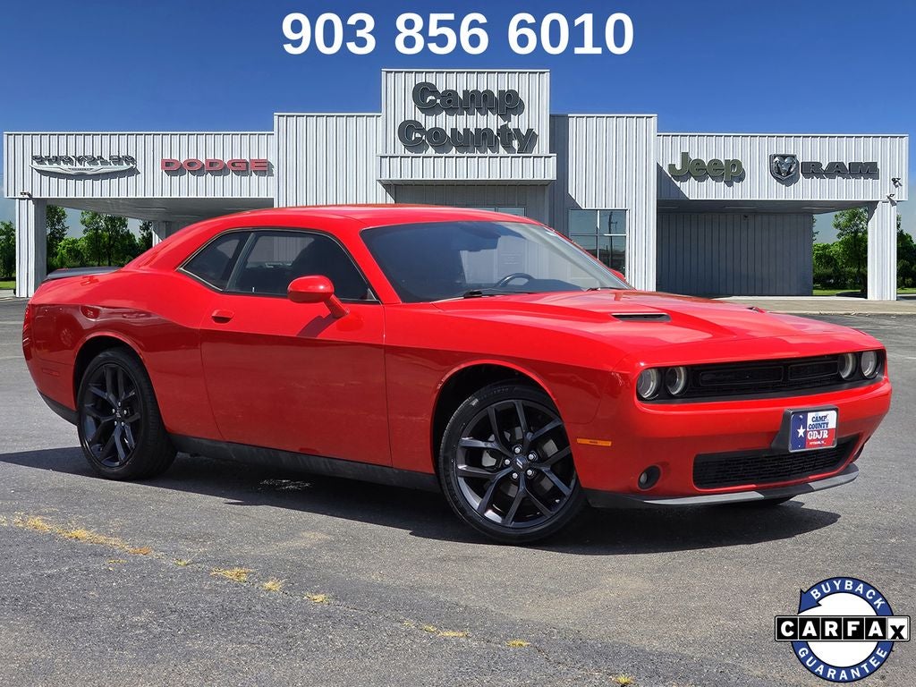 2023 Dodge Challenger SXT in Torred Clearcoat — front three-quarter view