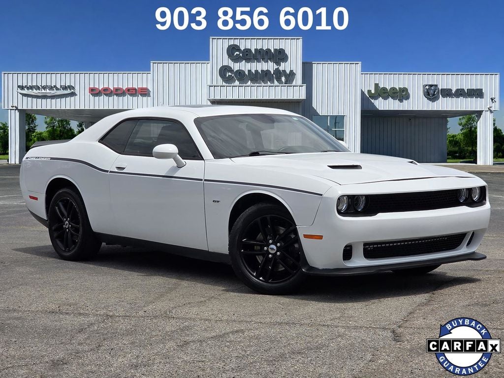 2018 Dodge Challenger GT in White Knuckle Clearcoat — front three-quarter view