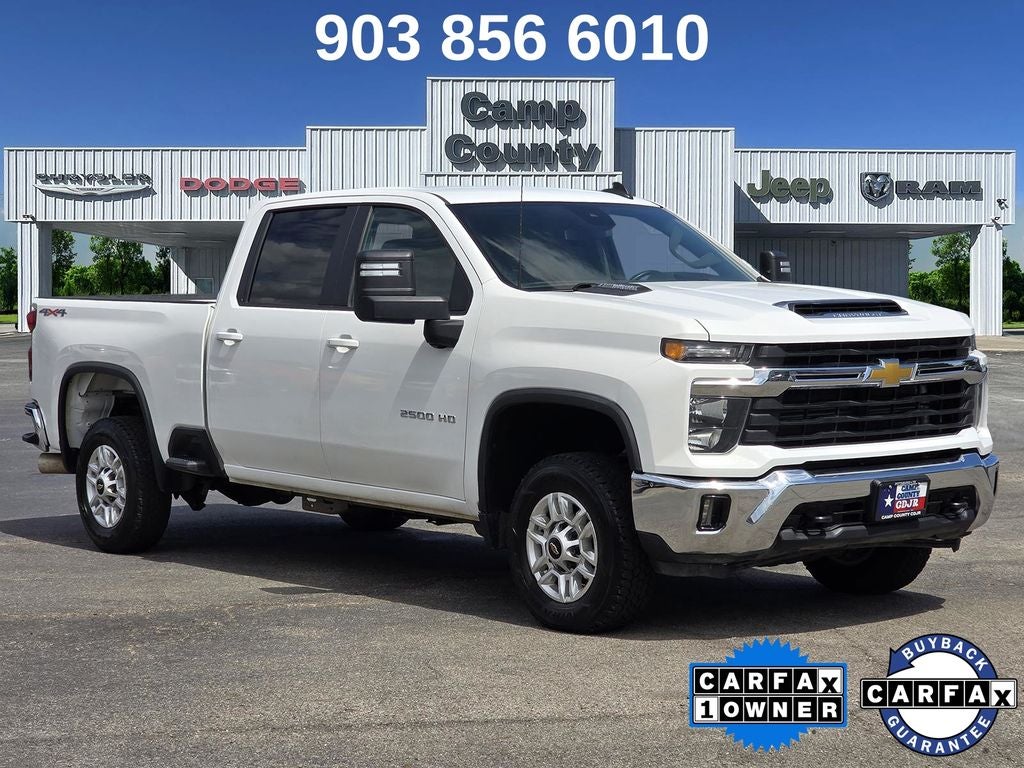 2025 Chevrolet Silverado 2500HD LT in Summit White — front three-quarter view
