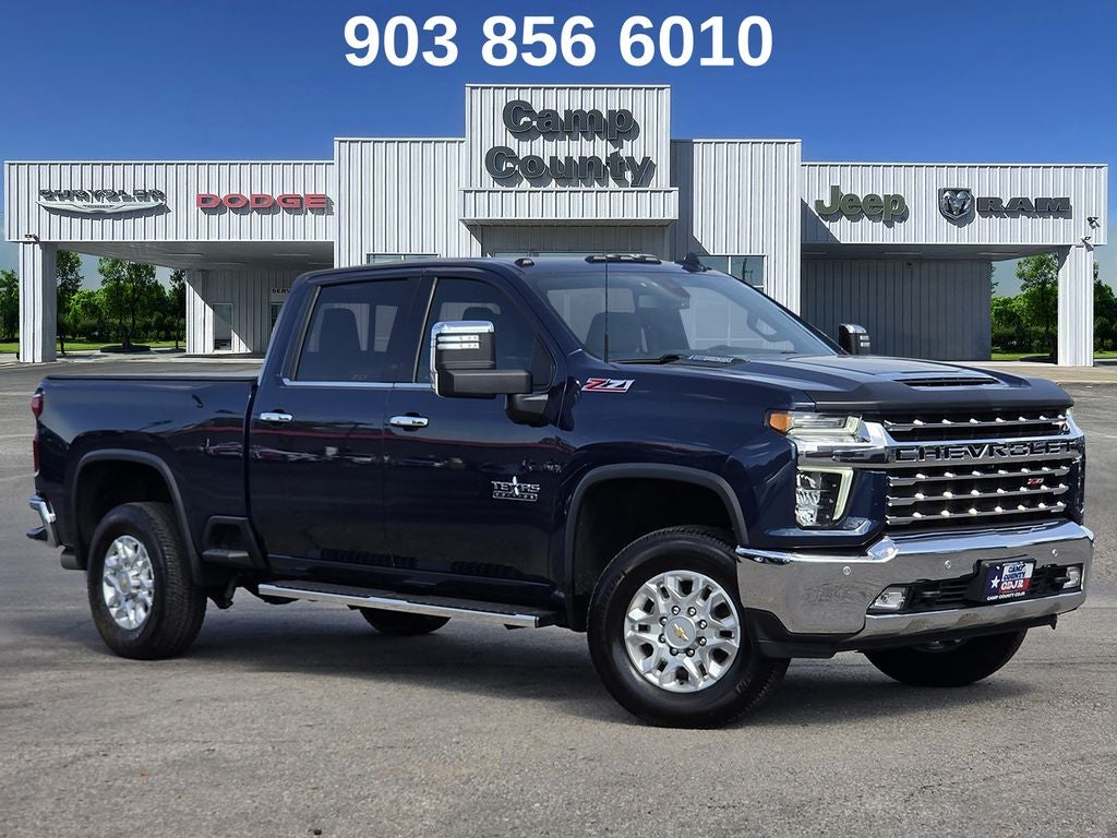2023 Chevrolet Silverado 2500HD LTZ in Northsky Blue Metallic — front three-quarter view