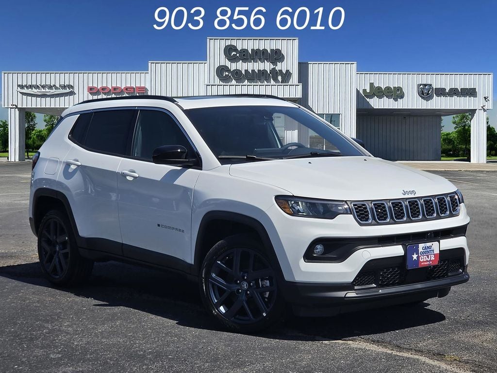 2026 Jeep Compass 85th Anniversary in Bright White Clearcoat — front three-quarter view