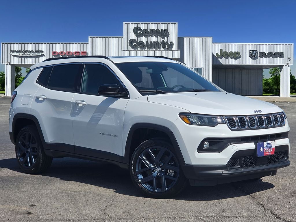 2026 Jeep Compass 85th Anniversary in Bright White Clearcoat — front three-quarter view