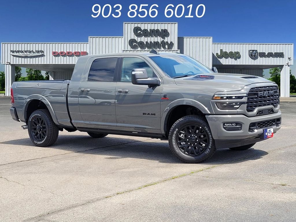 2026 RAM 3500 Limited in Ceramic Gray Clearcoat — front three-quarter view