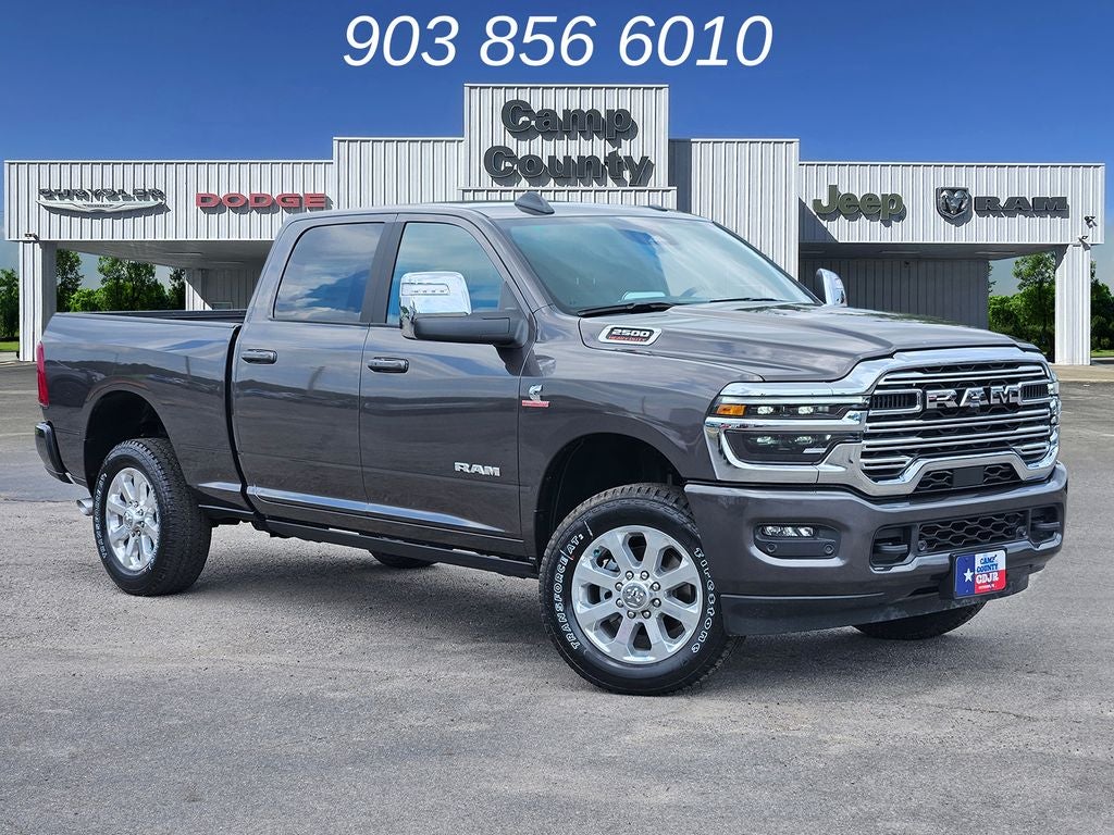 2026 RAM 2500 Laramie in Granite Crystal Metallic Clearcoat — front three-quarter view