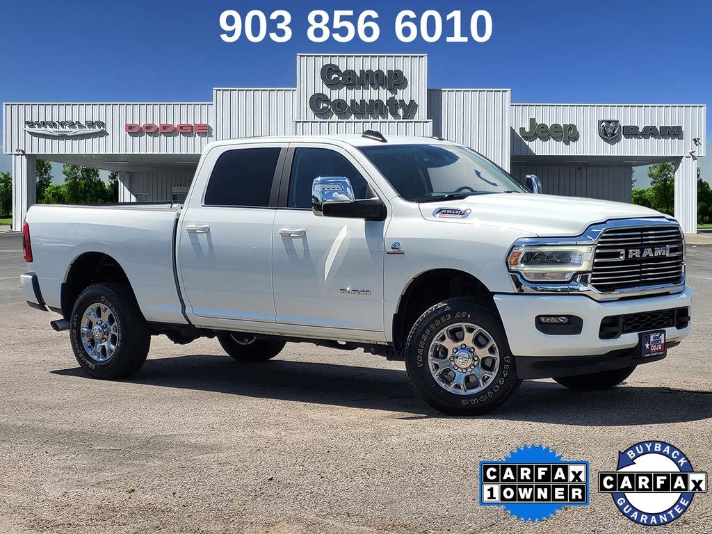2024 RAM 2500 Laramie in Bright White Clearcoat — front three-quarter view