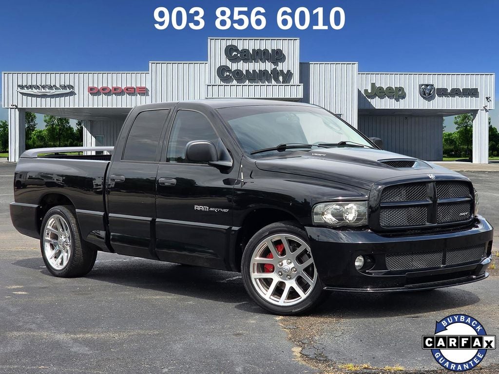 2005 Dodge Ram 1500 SRT10 in Black — front three-quarter view