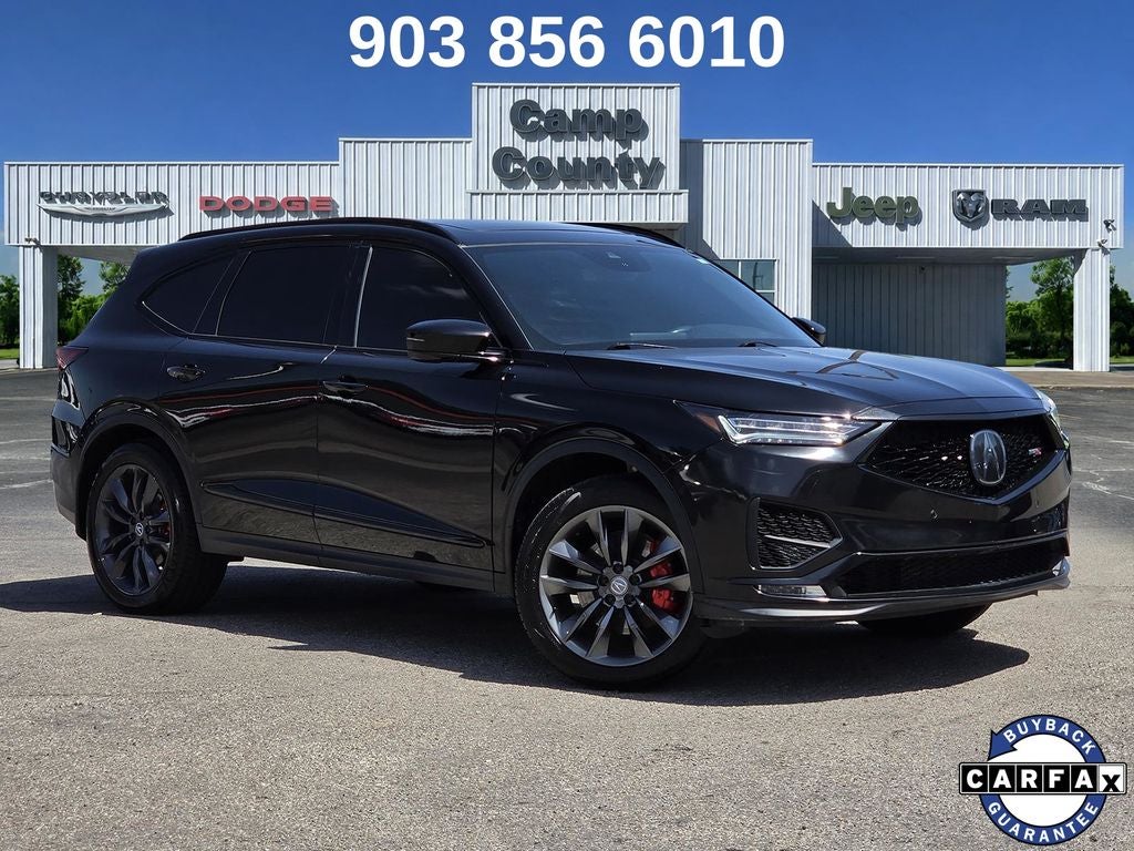 2022 Acura MDX Type S SH-AWD in Black — front three-quarter view