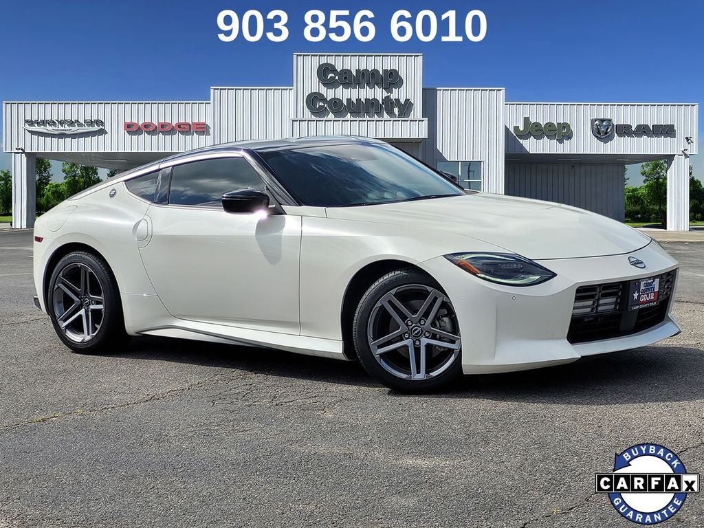 2025 Nissan Z Sport in Pearl White/Super Black — front three-quarter view